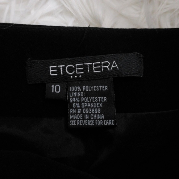 Etcetera Black Skirt with Slit - Picture 3 of 4